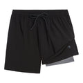 Dreamwave Men's Compression Liner Swim Trunks with Phone Pocket 7 inch Inseam Anti Chafing Static Black