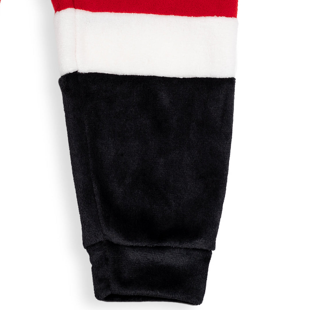 Dreamwave Santa Adult Men or Women Christmas Fleece Hooded One Piece Pajama Red