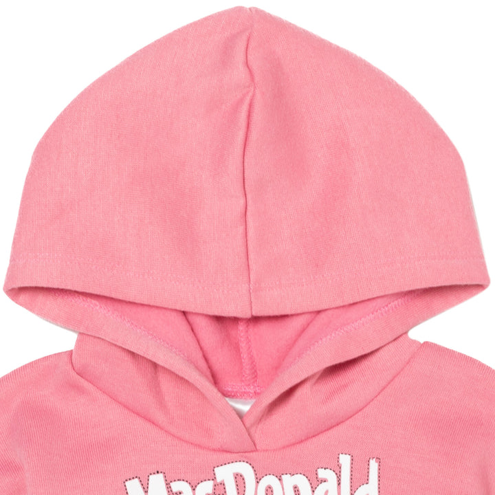 Cocomelon JJ Girls' Fleece Hoodie and Leggings Set Pink Heather Grey