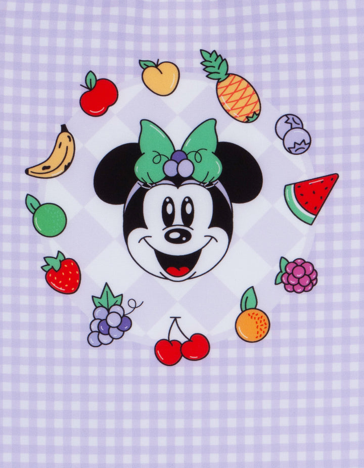 Minnie Mouse Girls' One Piece Swimsuit and Bucket Hat Set Lavender