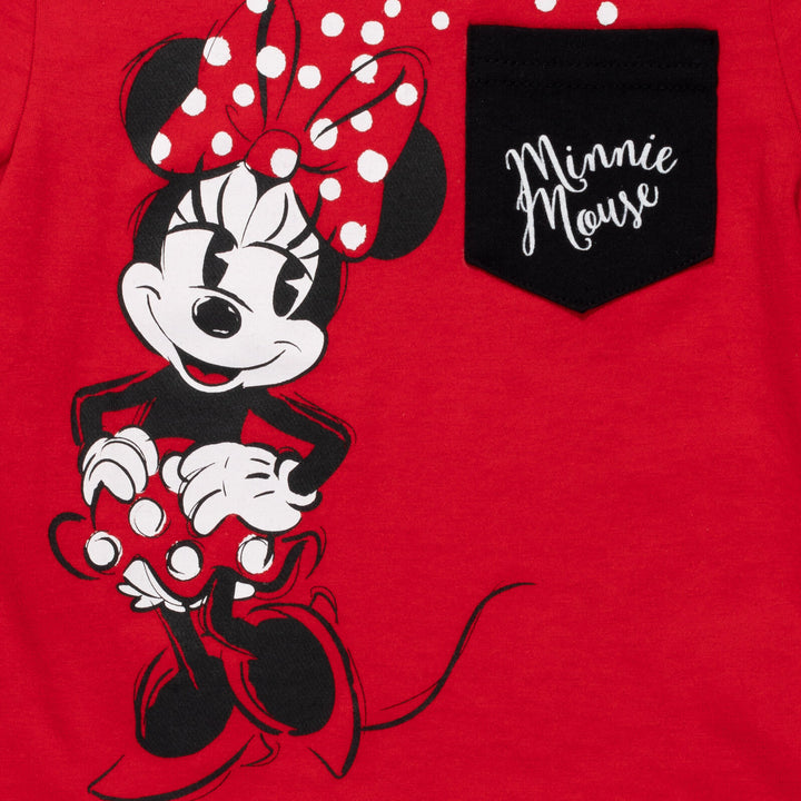 Minnie Mouse Girls' T-Shirt Red Black