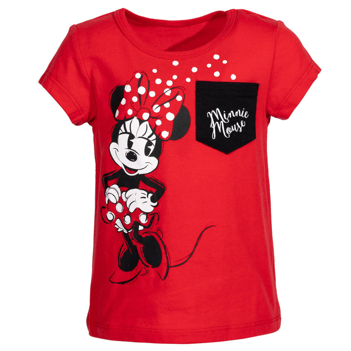 Minnie Mouse Girls' T-Shirt Red Black