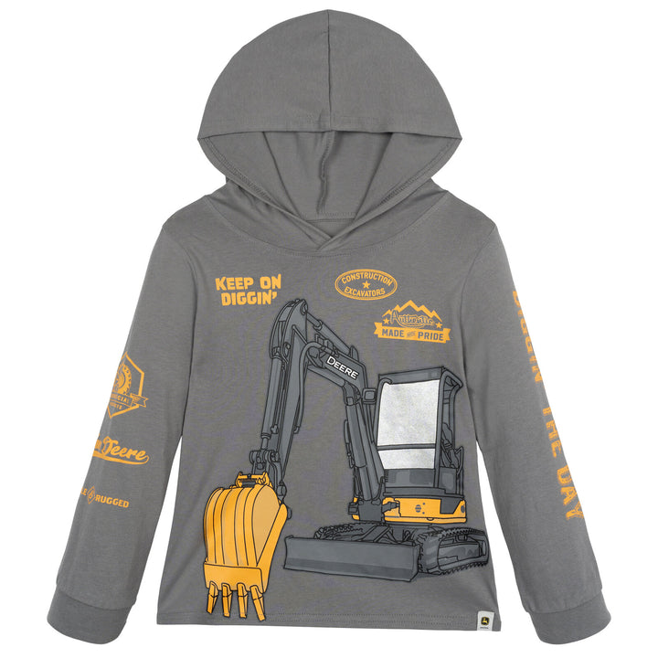 John Deere Boys' Pullover Hoodie Gray