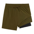 Dreamwave Men's Compression Liner Swim Trunks with Phone Pocket 7 inch Inseam Anti Chafing Olive Black