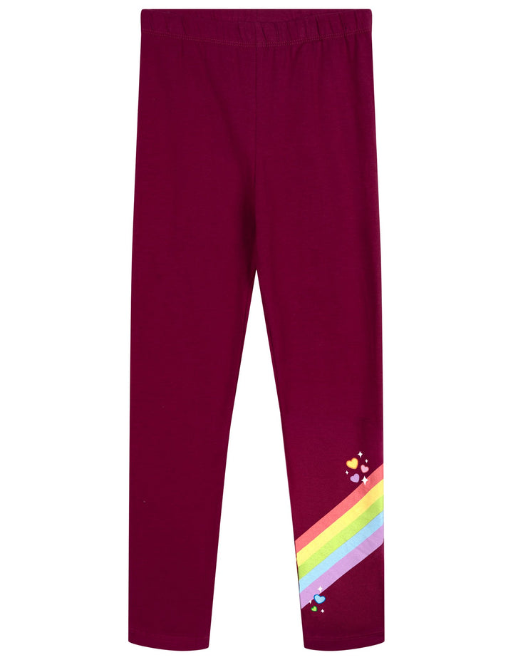 Care Bears Girls' 2-Piece Hoodie and Leggings Set Pink Plum