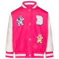 Bluey Girls' Varsity Bomber Jacket Bingo Pink