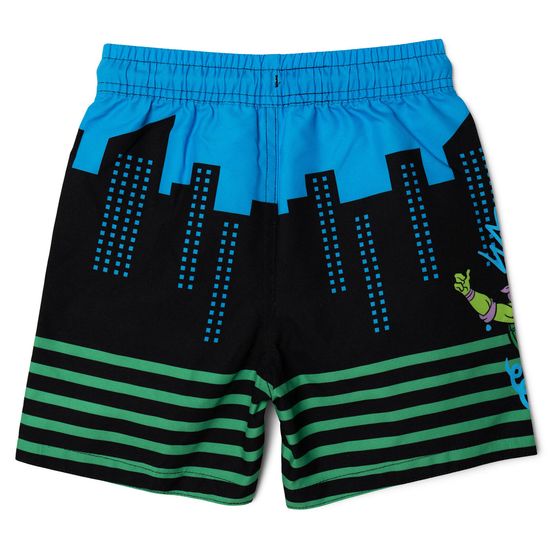 Teenage Mutant Ninja Turtles Boys' Swimwear Swim Trunks Sky Blue Green