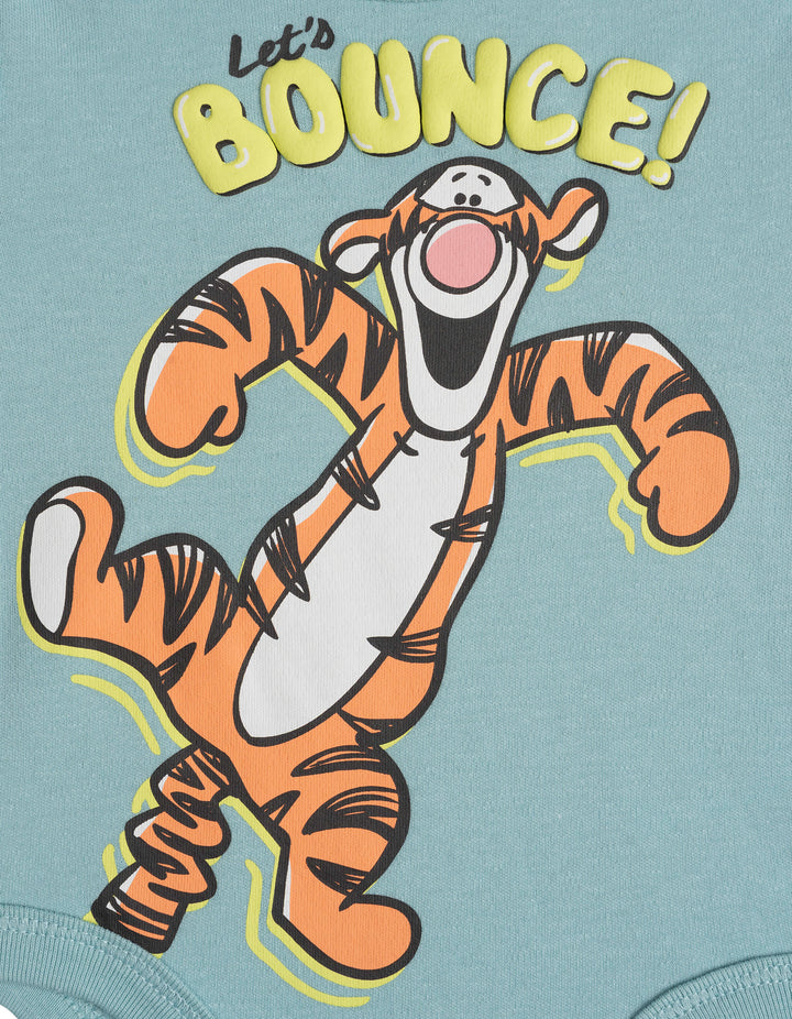 Disney Winnie the Pooh Baby Bodysuit Pants and Hat Set Tigger Sky Blue