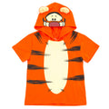 Disney Winnie the Pooh Tigger Boys' Cosplay Short Sleeve Hooded T-Shirt Orange Black