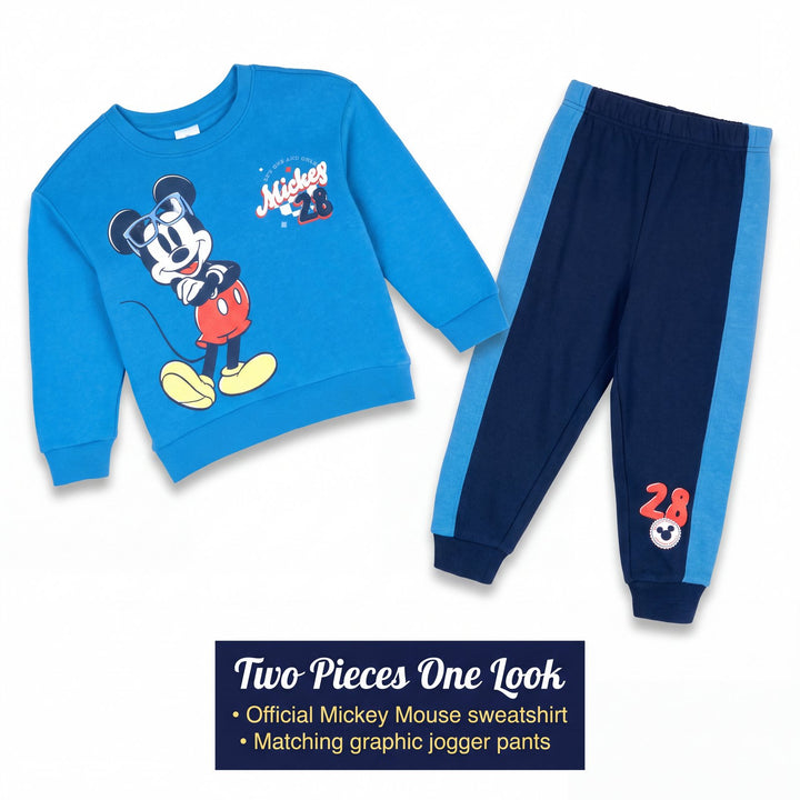 Disney Mickey Mouse Fleece Sweatshirt and Jogger Pants 2-Piece Set Friends Blue