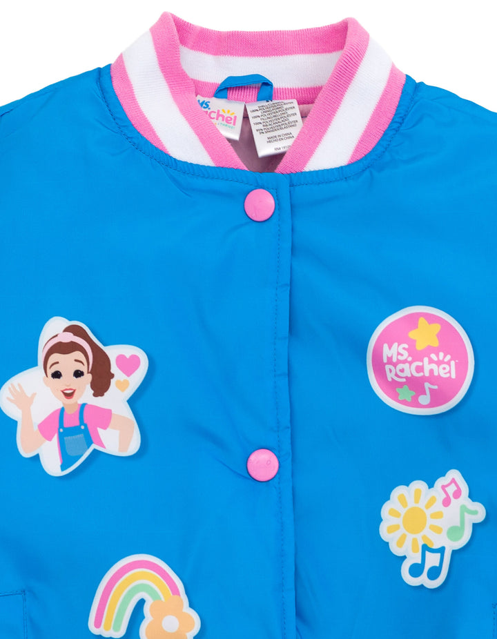Ms. Rachel Girls' Varsity Bomber Jacket Ms Herbie Blue