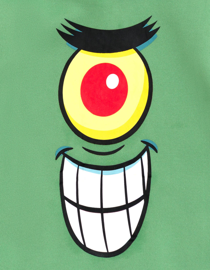 Nickelodeon SpongeBob SquarePants Plankton Men's Fleece Pullover Hoodie Jade Green