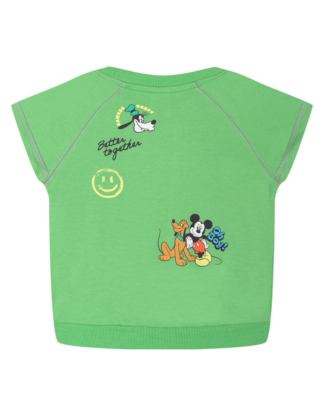 Disney Mickey Mouse Boys' 2-Piece T-Shirt and Shorts Set Green Grey