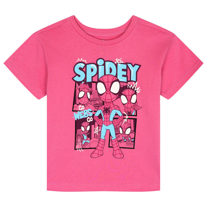 Marvel Spidey and His Amazing Friends 2-Pack Short Sleeve T-Shirts Lavender Pink