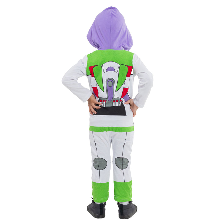 Disney Toy Story Buzz Lightyear Boys' Cosplay Hooded One Piece White