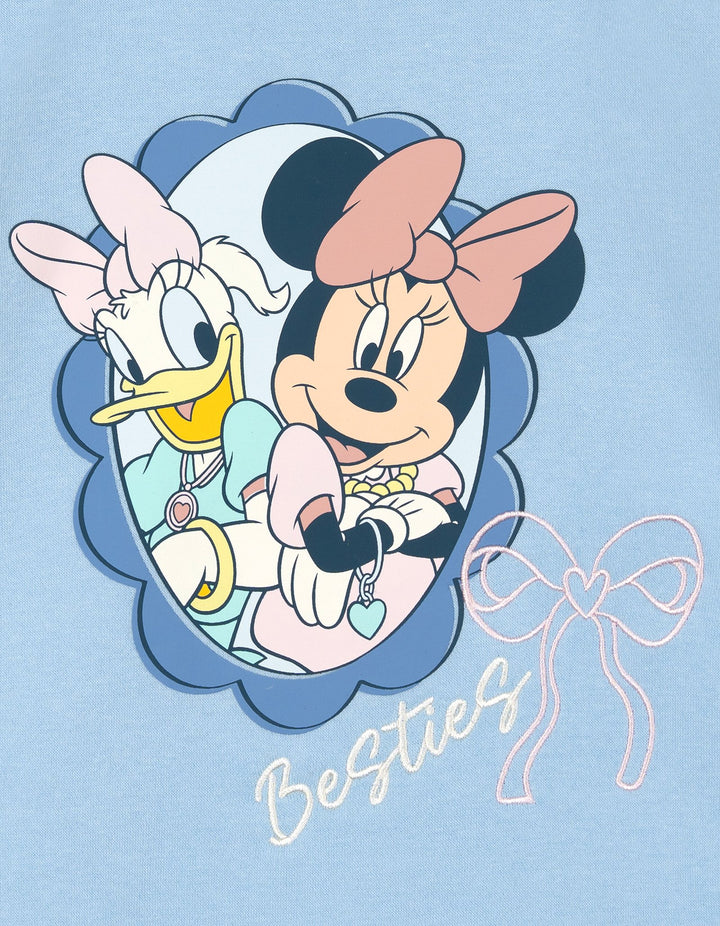 Minnie Mouse Girls' Fleece Sweatshirt and Tulle Leggings Set Daisy Blue