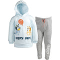 Bluey Boys' Fleece 2-Piece Hoodie and Pants Set Bingo Blue Grey