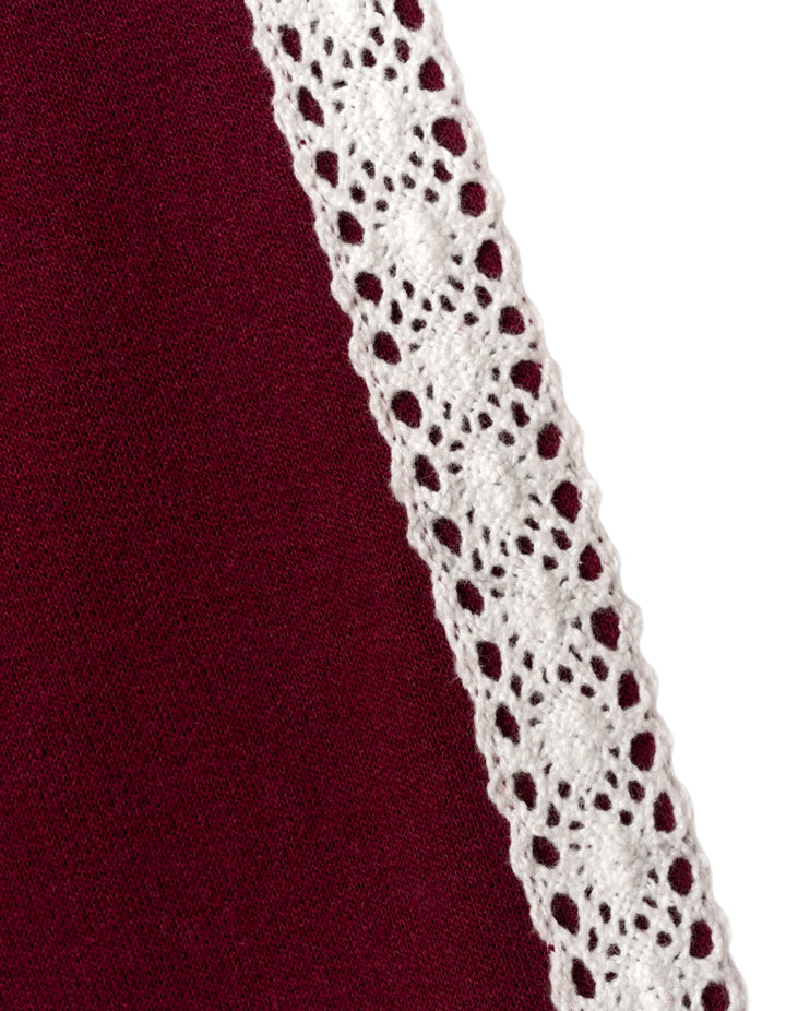 Hello Kitty Girls' Fleece Sweatshirt and Pants Set Deep Burgundy
