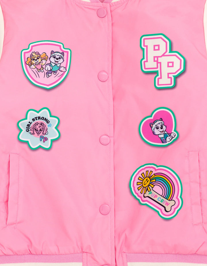 Paw Patrol Girls' Bomber Jacket Pink Skye Everest