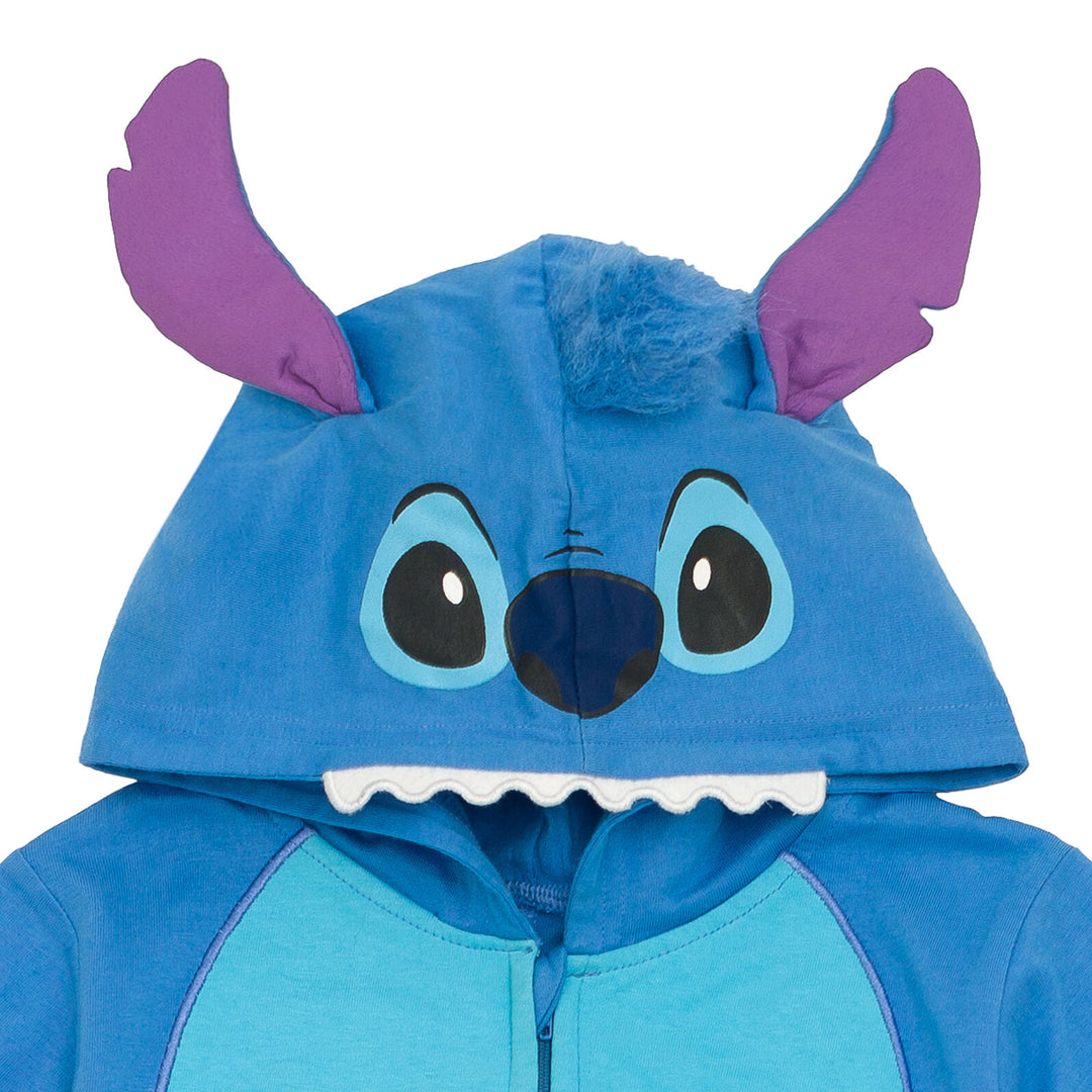 Lilo & Stitch Boys' Cosplay Hooded One Piece Blue