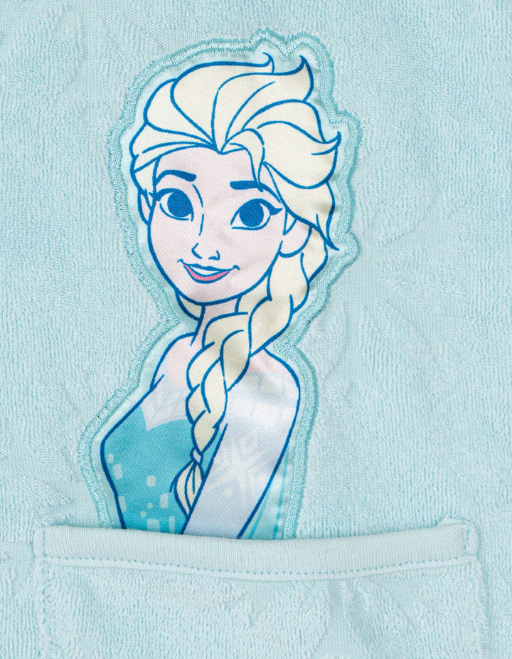 Frozen Girls' Hooded Swimwear Cover Up Anna Elsa Light Blue