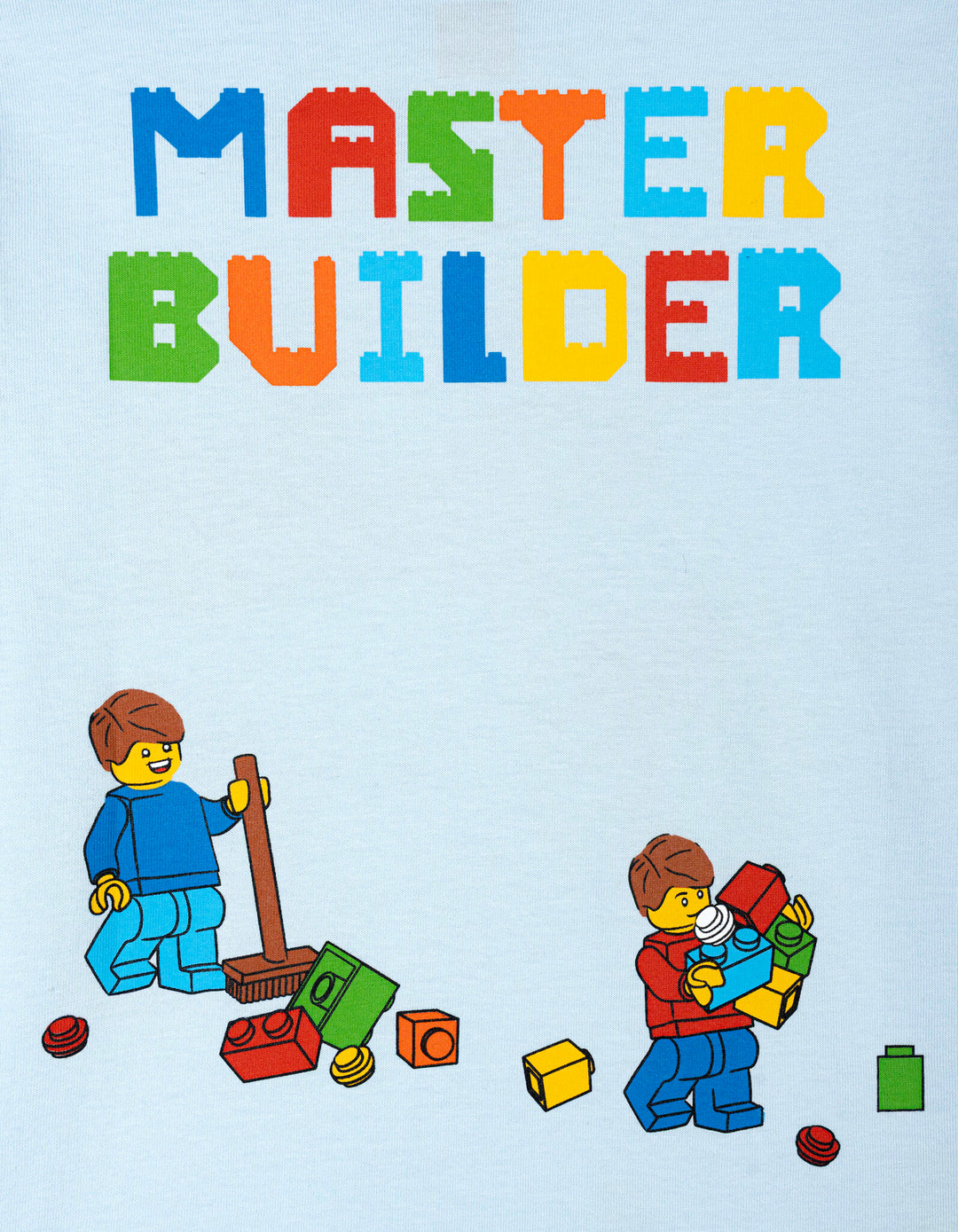 LEGO Boys' Short Sleeve T-Shirt Light Blue Bricks