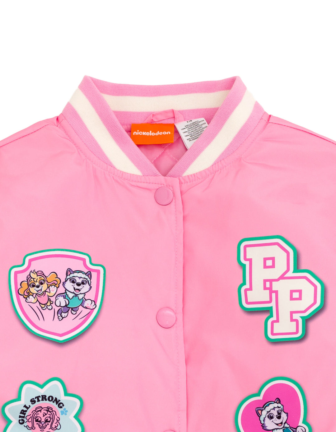 Paw Patrol Girls' Bomber Jacket Pink Skye Everest