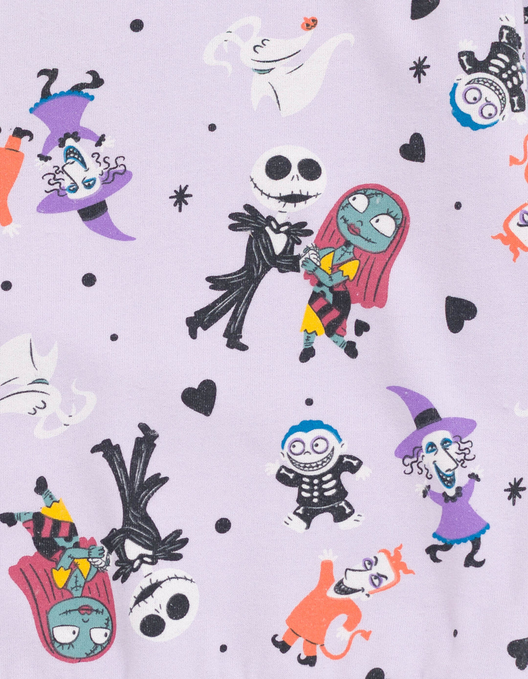 Nightmare Before Christmas Fleece Sweatshirt and Pants Set Jack Sally Lavender
