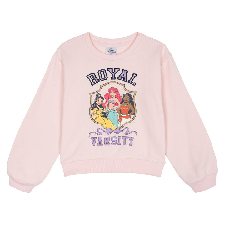 Disney Princess Girls' Sweatshirt and Plaid Pleated Skirt Set Princesses Purple