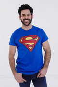DC Comics Justice League Superman Men's Cosplay T-Shirt Cobalt Blue