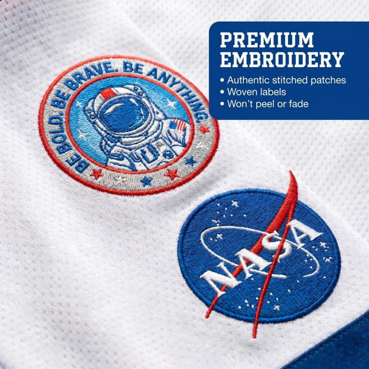 NASA Boys' Athletic Hockey Jersey Red White Royal Blue