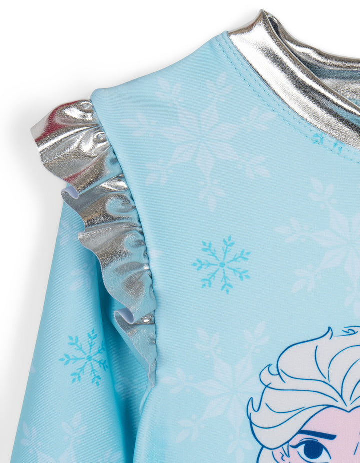 Frozen Queen Elsa Girls' One Piece Swimwear Icy Blue