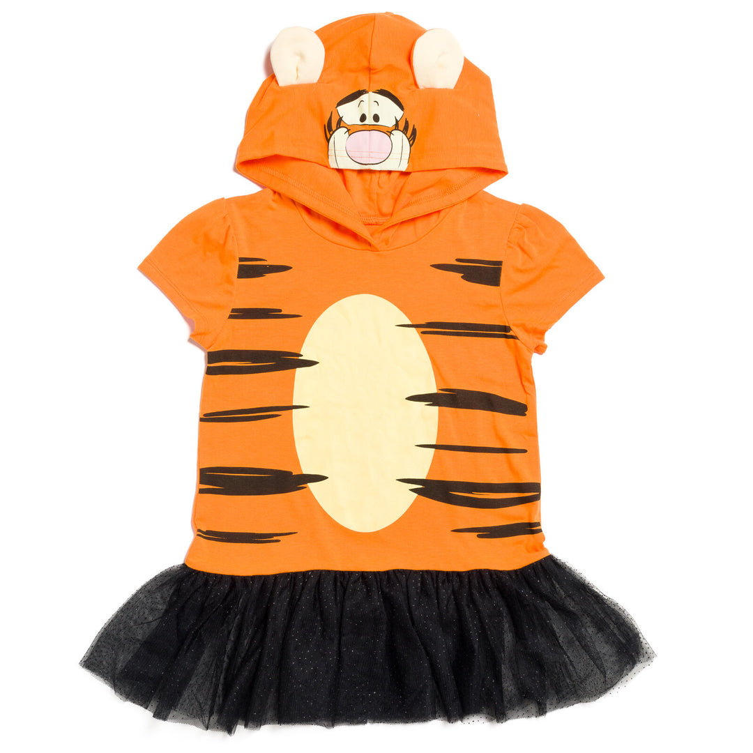 Disney Winnie the Pooh Tigger Cosplay 2-Piece Hooded Tee and Leggings Set Orange