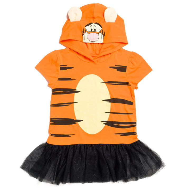 Disney Winnie the Pooh Tigger Cosplay 2-Piece Hooded Tee and Leggings Set Orange