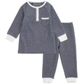 Cozeeme Boys' Loungewear 2-Piece Tee and Pants Set Navy White Stripe