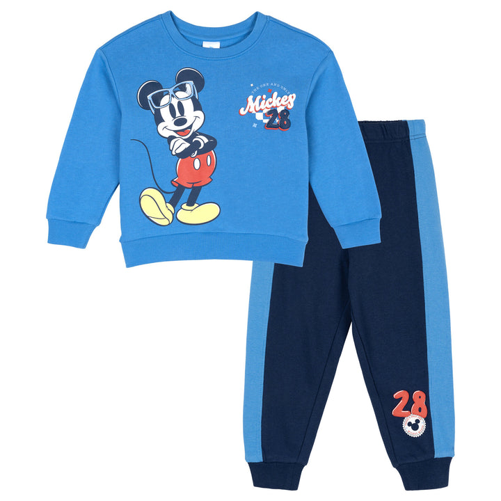 Disney Mickey Mouse Fleece Sweatshirt and Jogger Pants 2-Piece Set Friends Blue