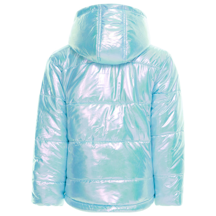 Lilo & Stitch Girls' Hooded Puffer Jacket Shimmer Blue