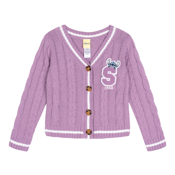 Lilo & Stitch Girls' Cardigan Sweater Lavender
