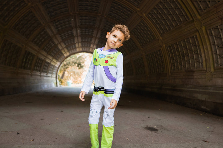 Disney Toy Story Buzz Lightyear Boys' Cosplay Hooded One Piece White