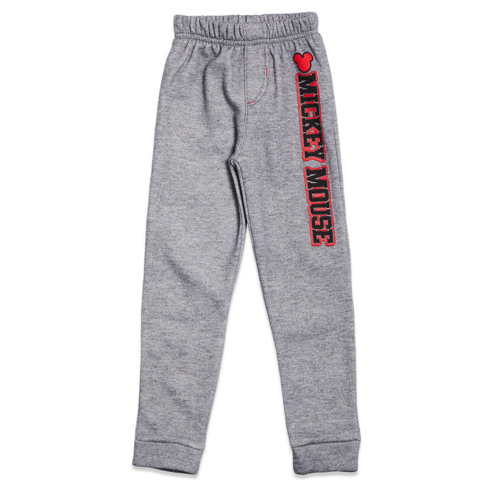 Disney Mickey Mouse Boys' Fleece 2-Piece Hoodie and Pants Set Red Grey