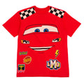 Cars Lightning McQueen Men's Cosplay Short Sleeve T-Shirt Racing Red
