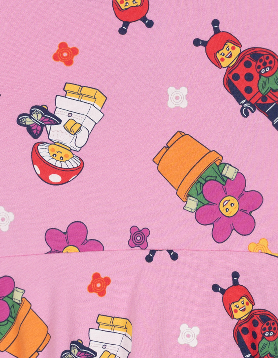 LEGO Girls' Skater Dress Pink Ladybug Girl