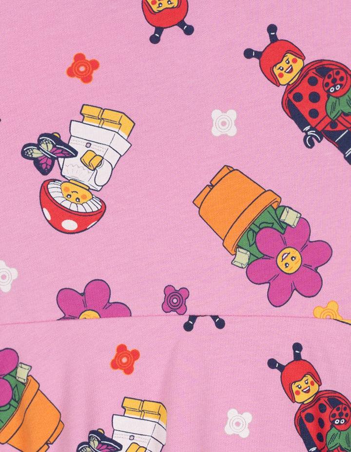 LEGO Girls' Skater Dress Pink Ladybug Girl