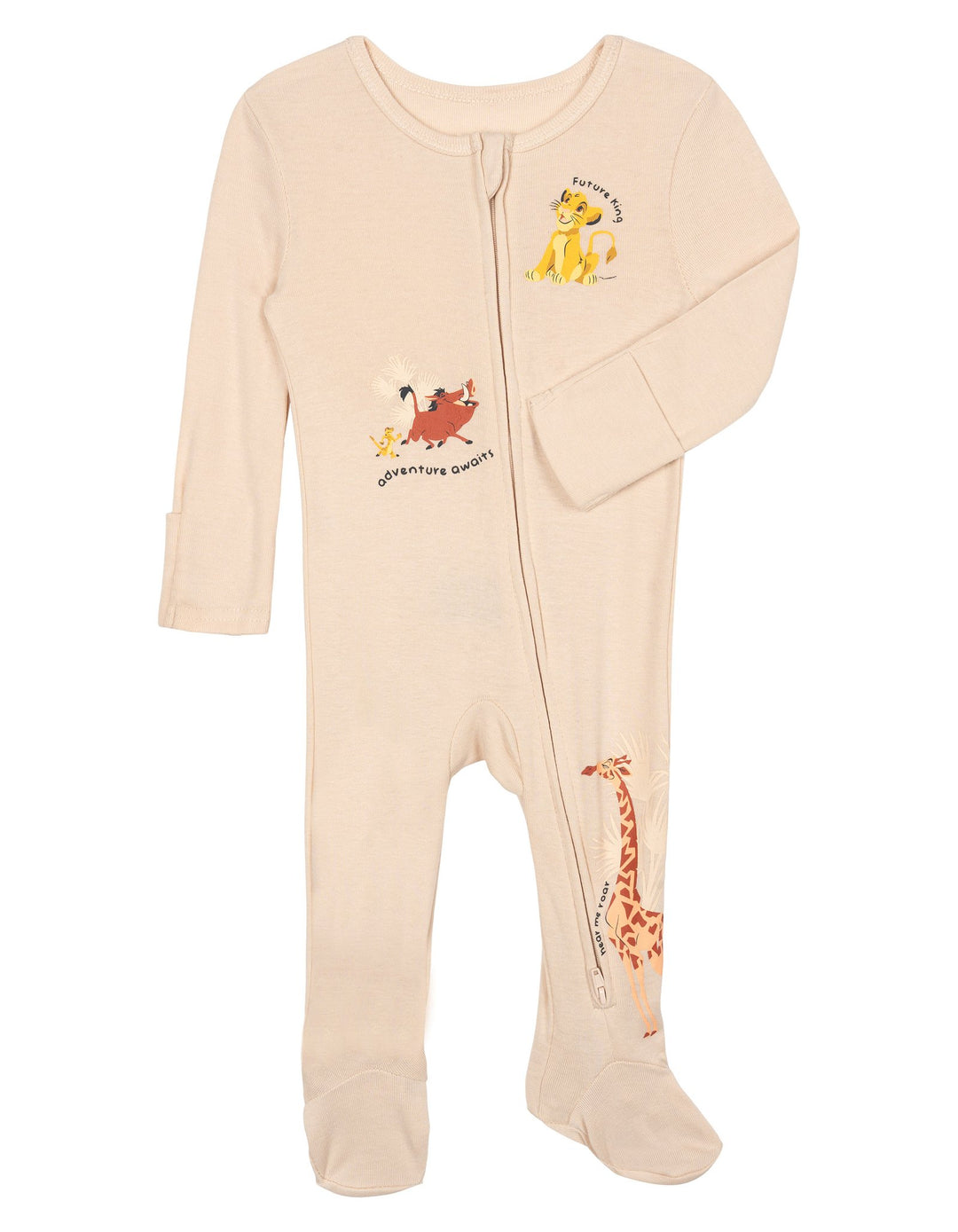 Disney Lion King 2-Pack Footed One-Piece Sleep N' Play Simba Safari Ivory