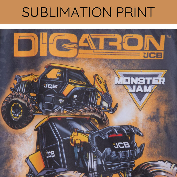 Monster Jam Digatron Boys' Athletic Short Sleeve T-Shirt Diggertron Charcoal