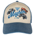 Monster Jam Boys' Adjustable Strapback Baseball Cap Blue Cream