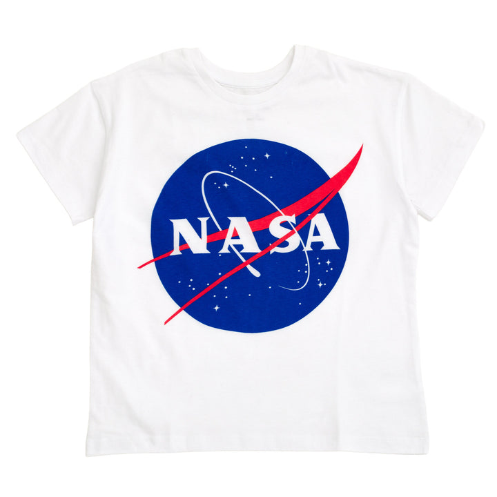 Bentex NASA Girls' 3-Pack Short Sleeve T-Shirts Pink Tie Dye White