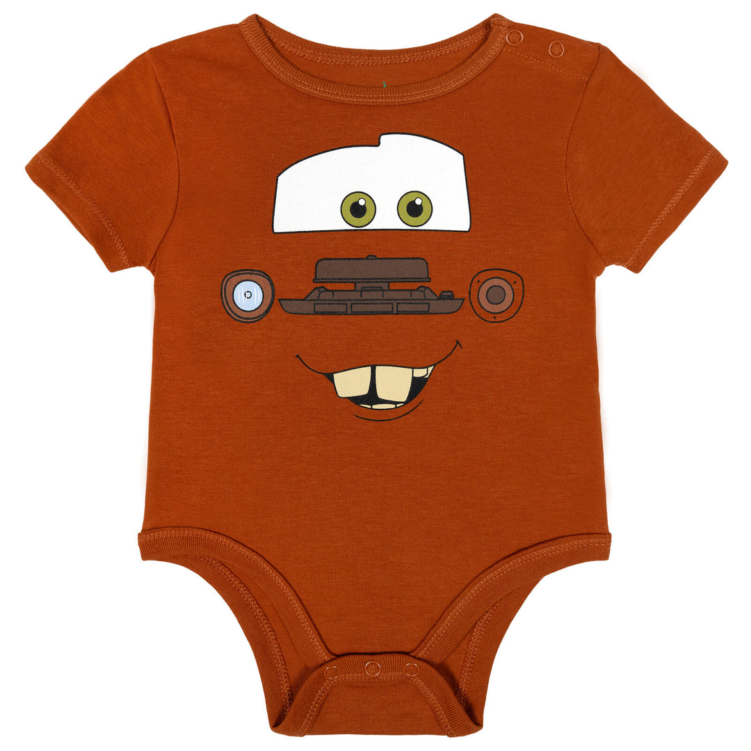 Cars Baby Boys' Cosplay One Piece Bodysuit and Hat Set Brown Tow Mater