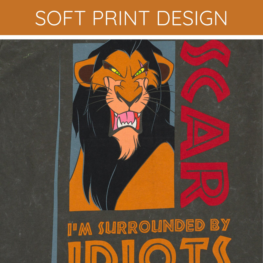 Disney Lion King Scar Men's Short Sleeve T-Shirt Charcoal