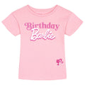 Barbie Girls' Short Sleeve T-Shirt Pink Hot Pink Glitter
